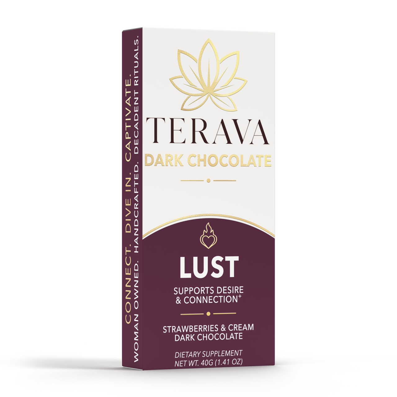 Lust Strawberries & Cream Dark Chocolate - PREORDER