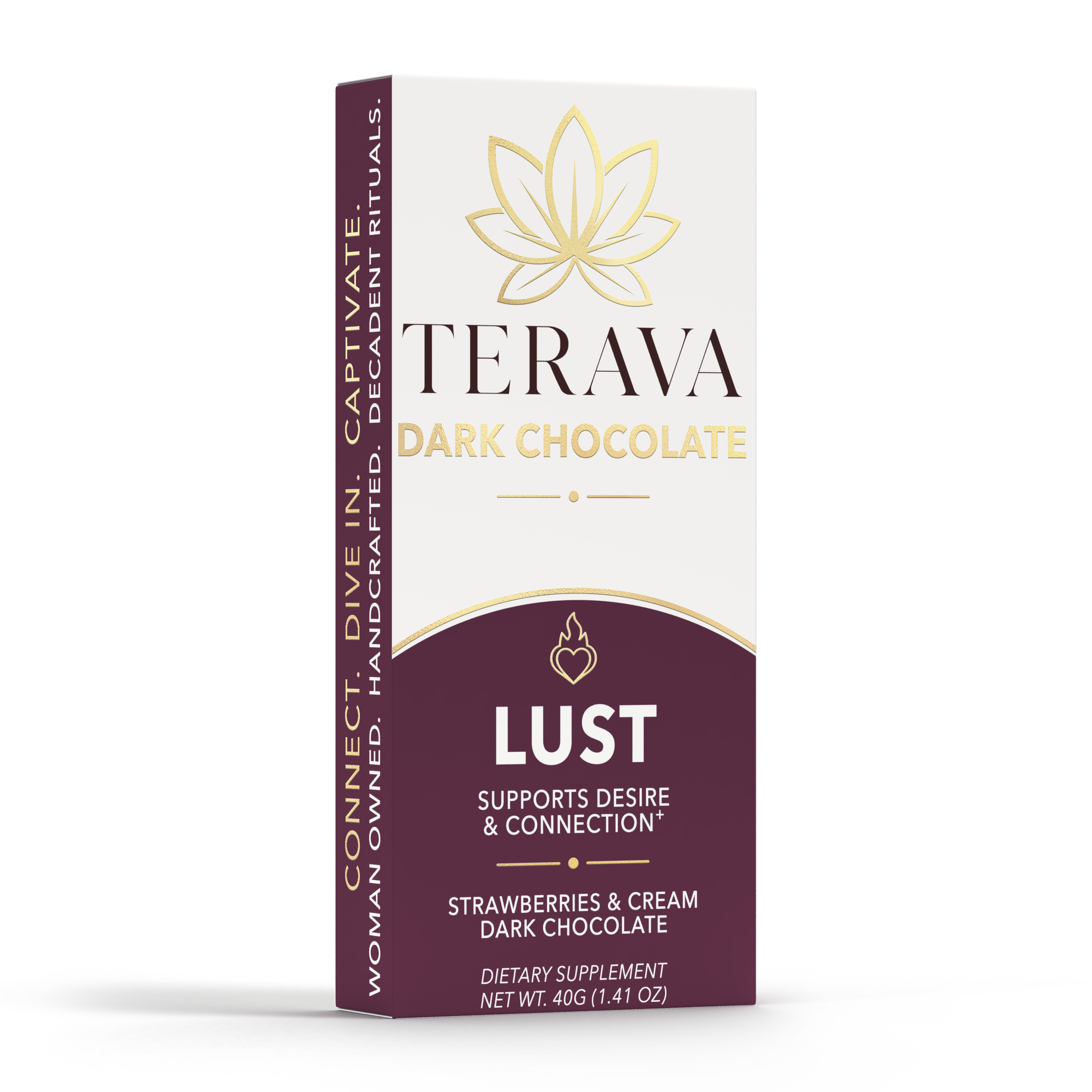 Lust Strawberries & Cream Dark Chocolate - PREORDER
