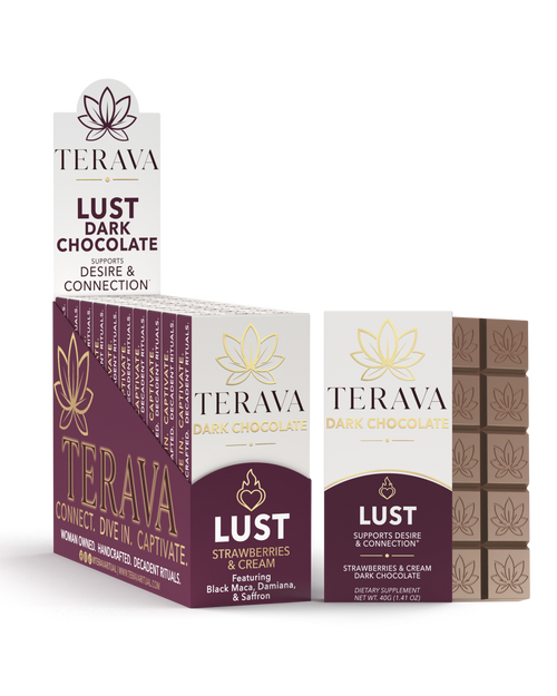 Lust Strawberries & Cream Dark Chocolate 10-Pack Case - PREORDER